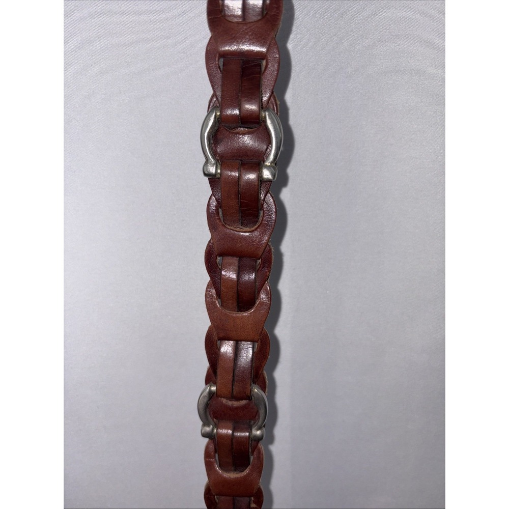 Amiee Lynn Leather‎ Belt Sz M Cognac Color With Stirrups Equestrian